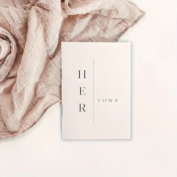 Wedding Vow Books His & Hers Bride & Wedding Notebook Gift 2pcs 5,5" X 3.9" - Picture 4 of 5